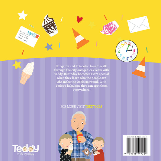 Teddy and the PEOPLE WHO MAKE THE WORLD GO ROUND BACK COVER